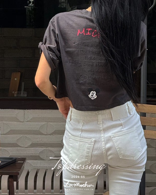MICKEY字母短袖上衣(花花清單)